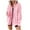 Pink, variant on IROINNID Women's Casual Jacket Solid Color Long Sleeve Leisure Button Coat Recreational Cardigan Tops, White