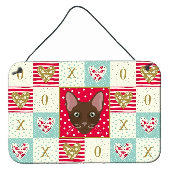 Carolines Treasures CK5120DS812 Havana Brown Cat Love Wall or Door Hanging Prints 8x12 multicolor