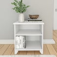 thumbnail image 2 of Plank+Beam Solid Wood Nightstand with Shelves, White, 2 of 9