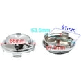 thumbnail image 4 of Unique Bargains 4 Pcs 68mm Dia 4 Clips Car Wheel Tyre Center Hub Covers Protector Silver Tone, 4 of 4