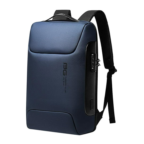 Mochila Antirrobo Sunnimix Puerto De Carga USB Externo Casual Travel Azul Almacenamiento de portátiles para hombre