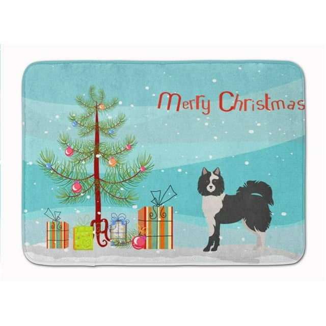 Carolines Treasures CK3452RUG Black & White Elo Dog Christmas Tree Machine Washable Memory Foam Mat