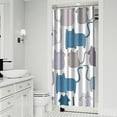 thumbnail image 2 of Funny Cat Print Shower Curtain, Adorable Watercolor Cat Artwork, Waterproof Quick-Dry Bath Curtain for Cat Lovers, 36x72 Inch, 2 of 5