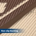 thumbnail image 2 of Volkmi Reversible Geometric Outdoor Rug – Waterproof, UV Resistant Low-Pile Plastic Mat for Patio, Garden, Camping, Easy to Clean, Large 9x12ft, Peony Brown/Coffee, USA Specs, 2 of 8