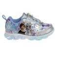 thumbnail image 2 of Disney Frozen Toddler Girls Sneakers W 5 White Lights, Silver Blue, Size 6, 2 of 7