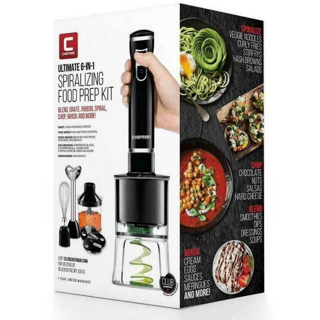 Batidora DE Inmersión CHEFMAN 6 En 1 RJ19-V2-SBP-BLACK