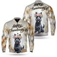 thumbnail image 3 of Happy Anniversary Scottish Terrier Celebrates Wedding Love Family Party All Over Print 3D Baseball Jacket Scottie Dog Lover Gifts Bomber Jacket Softball - 01015, 3 of 6