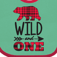 thumbnail image 3 of Inktastic Plaid Bear Wild and 1 with Arrow Boys or Girls Baby Bib, 3 of 3