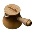 thumbnail image 2 of Tetera de cerámica con tapa, estufas portátiles, té hervido, mango lateral, tetera individual de para amantes del té, regalo, pícnic al aire , marrón perfecl Tetera, 2 of 8