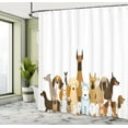thumbnail image 4 of Ambesonne Dog Lover Shower Curtain, Funny Pet Breeds Cartoon, 69"Wx84"L, Multicolor, 4 of 4