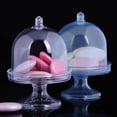 thumbnail image 3 of 12pcs Mini Cake Plate with Lid, Plastic Cake Stand, Transparent Tray, Base Stable, for Desserts Candy Cupcake Puddings, Display Plate for Decorating Birthdays, Weddings, Party, 3 of 8