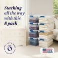 thumbnail image 2 of Homz 66 Quart Strong Modular Stackable Storage Containers, Clear, 8 Pack, 2 of 11