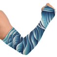 thumbnail image 2 of ALAZA Ocean Wave UV Sun Protection Arm Sleeves UPF 50+ Compression Cooling Sleeve 1 Pair, 2 of 7