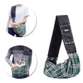 thumbnail image 1 of Pet Sling Bag Classic Checked Design Dog Cat Bag Shoulder Pet Carrier para gatitos, perros pequeños, Teddy Adepaton 2034822-2, 1 of 9