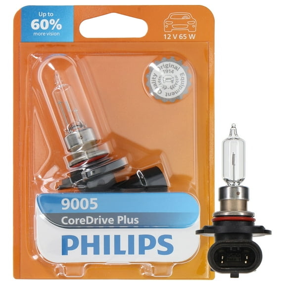 Philips CoreDrive Plus 9005 Halogen Headlight Bulb, 1 Pack, Fits Select Vehicles