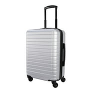 Protege Vacationer 20-inch Carry-on Expandable Hardside Luggage With 360-Spinner Wheels and Divider Pockets, Silver