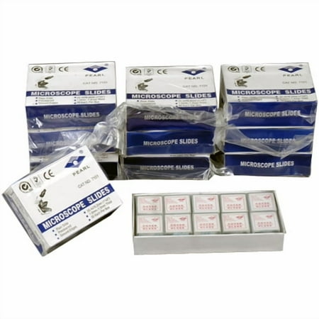 AmScope 500 Blank Microscope Slides + 1000 Square Cover Slips New