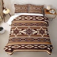 thumbnail image 2 of Homewish Vintage Aztec Striped Twin Quilt Set,Geometric Rhombus Twin Coverlet Set,2-Piece, 2 of 7