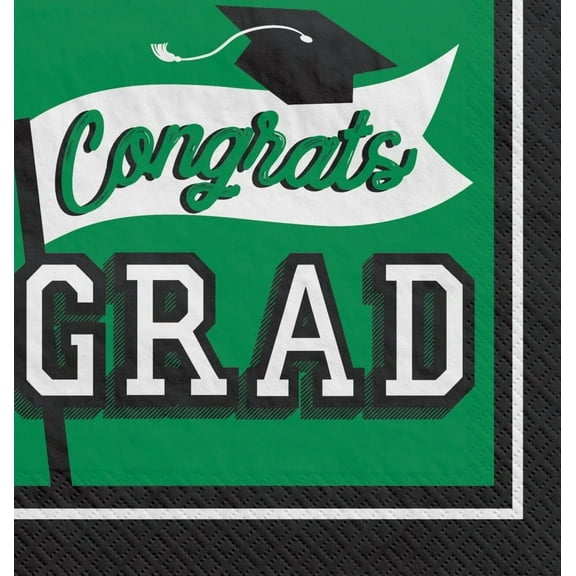 Amscan Maroon Graduation Lunch Napkins – 2-Ply Disposable Napkins, 40 Pack for School Events