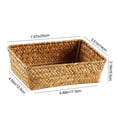 thumbnail image 3 of EGNMCR Woven Storage Basket Desktop Clutter Storage Box Storage Basket Desktop Clutter Organization Storage Basket Wicker woven storage basket, 3 of 6