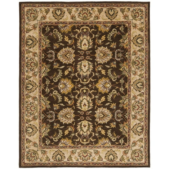 SAFAVIEH Heritage Duncan Traditional Wool Area Rug, Brown/Ivory, 5' x 8'