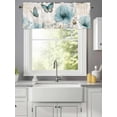 thumbnail image 2 of Blue Tulip Blossom Floral Watercolor Valances for Windows,Kitchen Valance Rod Pocket Short Curtain,Farm Plant Vintage Letter Valance Curtain Window Valances for Bedroom Living Room 60"x18", 2 of 9