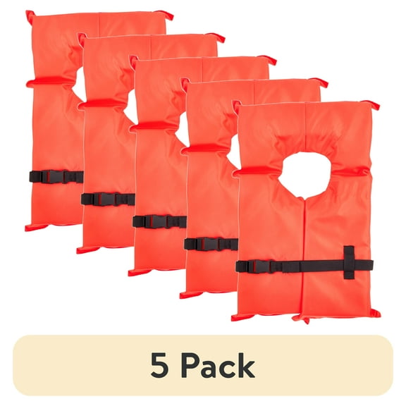 X2O U.S. Coast Guard Approved Type II Adult Life Jacket, Orange, Unisex