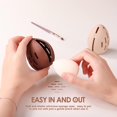 thumbnail image 2 of Makeup Sponge Holder, Trianu Silicone Beauty Blender Case Breathable Makeup Egg Storage Box Shatterproof Makeup Sponge Carrying Case for Daily and Travel(Khaki), 2 of 7