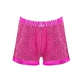 thumbnail image 3 of inlzdz Kids Girls Shiny Sequin Dance Shorts Gymnastics Athletic Tumbling Bottoms Boyshorts Hot Pink 14, 3 of 5