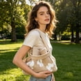 thumbnail image 5 of AZXY Womens Knitted Floral Tote Bag Large Shoulder Crossbody Handbag, Anti Theft Purse for Work Travel Beach Gym Lunch Makeup, Soft Knit Carryall Storage Handbag for Daily Shopping Outdoor Weekend, 5 of 8