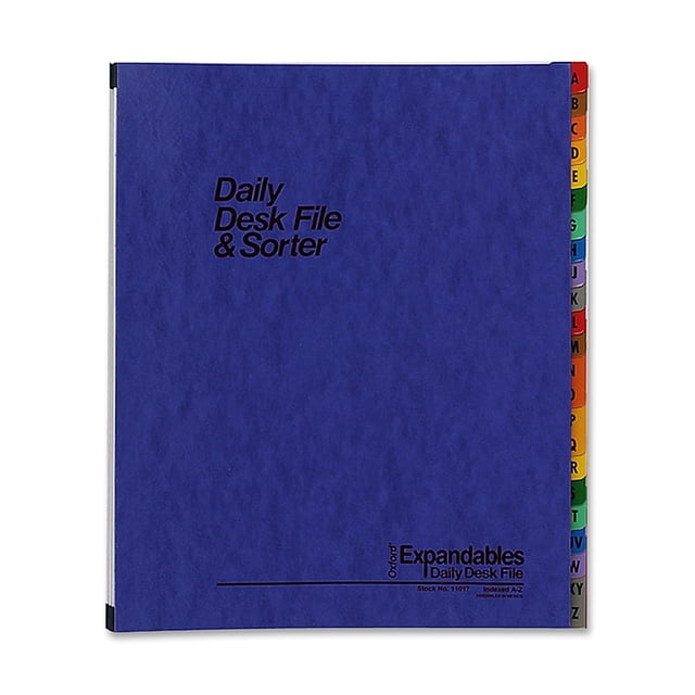 Clasificador de archivos de escritorio Pendaflex Daily A-Z Indexing Midnight Blue