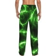 thumbnail image 3 of Balery Green Lightning print Men's Pajama Pants,Ultra Lightweight Pjs,Lounge Pant-XX-Large, 3 of 9