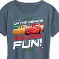 thumbnail image 3 of Disney Cars - Christmas - On The Highway To Holiday Fun - Women's Short Sleeve Graphic T-Shirt, 3 of 5