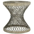 thumbnail image 3 of SAFAVIEH Grimson Round Small Bowed Wicker Accent Table, Grey, 3 of 6