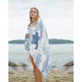thumbnail image 2 of Navy Blue Grey Coastal Beach Towels Oversized Super Absorbent,Sea Turtle Nautical Coral Summer Beach Lightweight Bath Towel Quick Dry Sets For Bathroom/Pool/Rv Camping/Beach Play/Gym Room 23"x47", 2 of 8