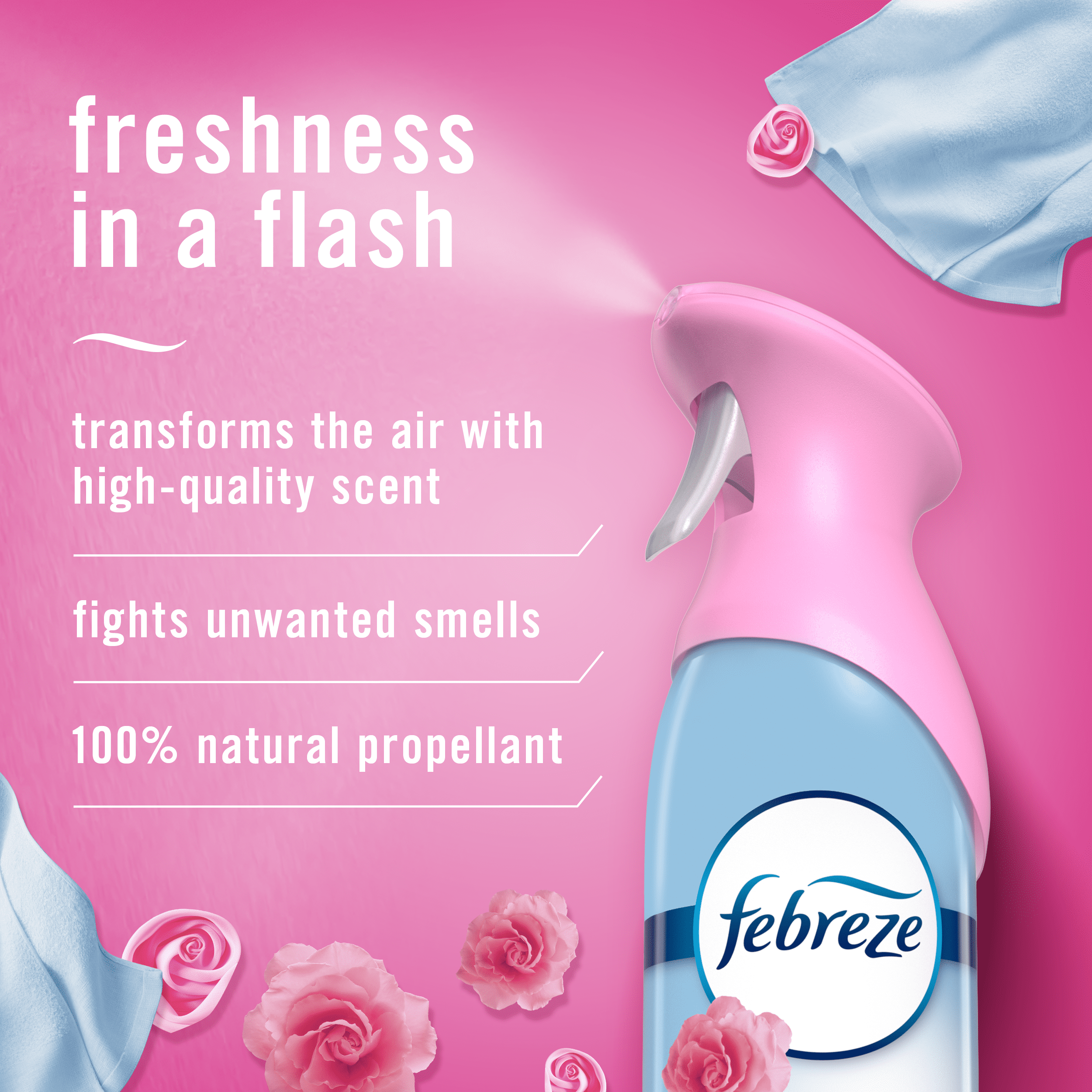 Febreze Odor-Fighting Air Freshener, with Downy Scent, April Fresh, Pack of 2, 8.8 fl oz Each