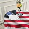 thumbnail image 5 of Coolnut 60" American Flag Round Tablecloth, Round Table Cloth Water Resistant Spill Proof Large Table Cover for Family Gathering Dinner, Hotel, BBQ, 5 of 7