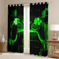 thumbnail image 2 of Castle Fairy Teens Green Gamepads Curtains Pack of 2 (42x84 Each),Futuristic Cubes Curtains Blackout,Galaxy Universe Bedroom Curtains,Lightweight Room Decor, 2 of 6