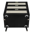 thumbnail image 6 of 3 Drawers Dresser, Natural Rattan Dresser with metal legs, Chests of Drawers Small Cabinet for Living Room Bedroom Accent Storage Cabinet/Nightstand/Bedside Table. Black., 6 of 9