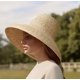 thumbnail image 2 of Gorra de paja hecha a mano para mujer, sombrero de playa para vacaciones de ocio, 01812-hh7266, 2 of 4