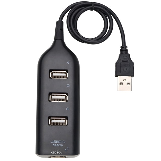Flmtop Multiport USB2.0 Splitter 4-Port USB Hub Low Power Consumption High Speed USB Hub Splitter for PC Laptop Computer