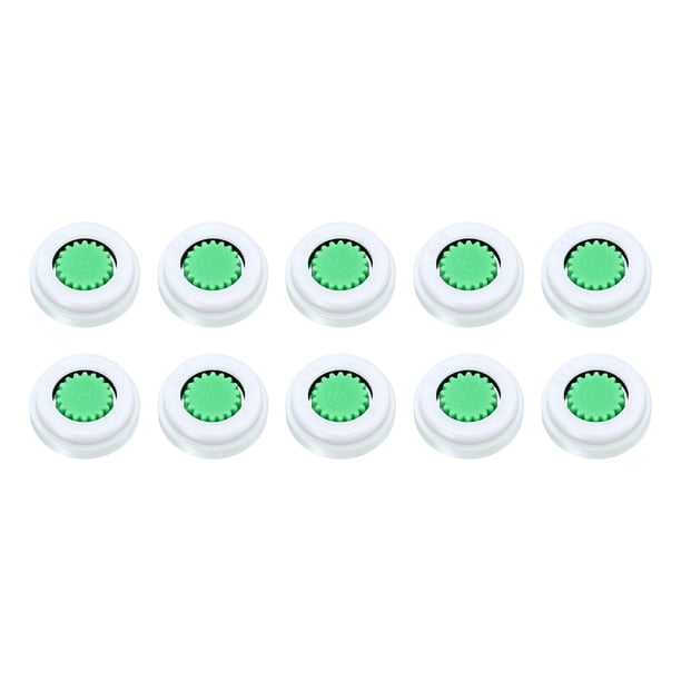 Uxcell G1/2 POM Limitador de flujo 1.2pgm Reductor de flujo de agua para cabezal de ducha 10 Pcs Verde 0.56 x 0.54 pulgadas