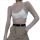 thumbnail image 2 of Tops Transparentes de Larga Plisados para Mujer M, 2 of 10