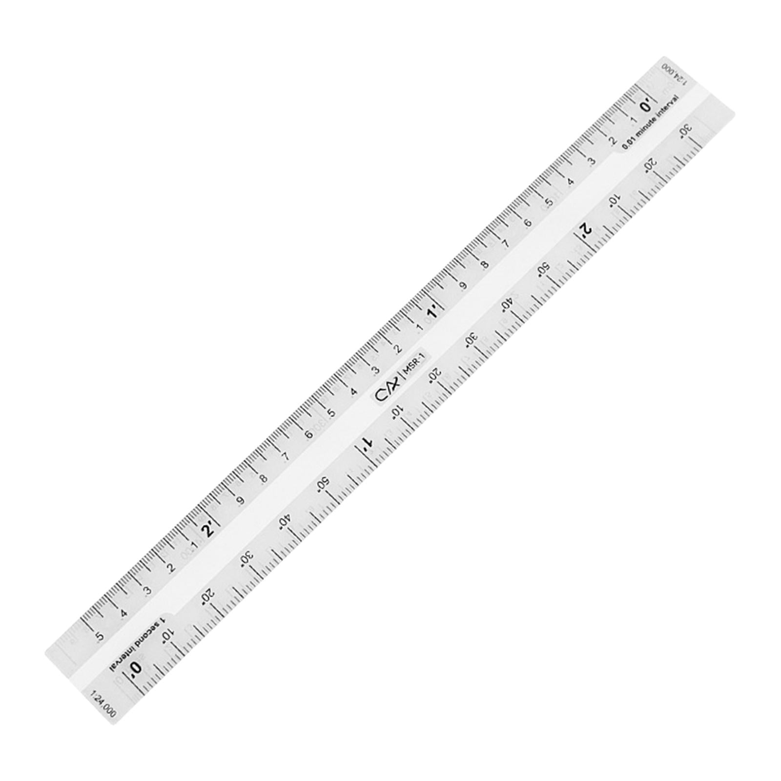 Straight Ruler Learning Protractor 1:62500 Reading Waterproof Measuring ...