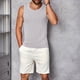 thumbnail image 4 of pstuiky Camiseta sin mangas para hombre, Camiseta deportiva ajustada de color liso para hombre, moderna, para tiempo libre y fitness Chaleco de hombre m, 4 of 4