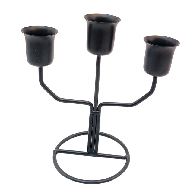 Candelabro de 3 brazos, candelabro de hierro, candelabro decorativo para vacaciones, dormitorio, sala de estar, decoración de boda Estilo A BLESIY candelero