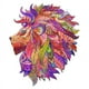 thumbnail image 4 of Rompecabezas de madera con forma de lobo, león, animal extraterrestre, rompecabezas de madera irregular, rompecabezas de juguete, 4 of 4