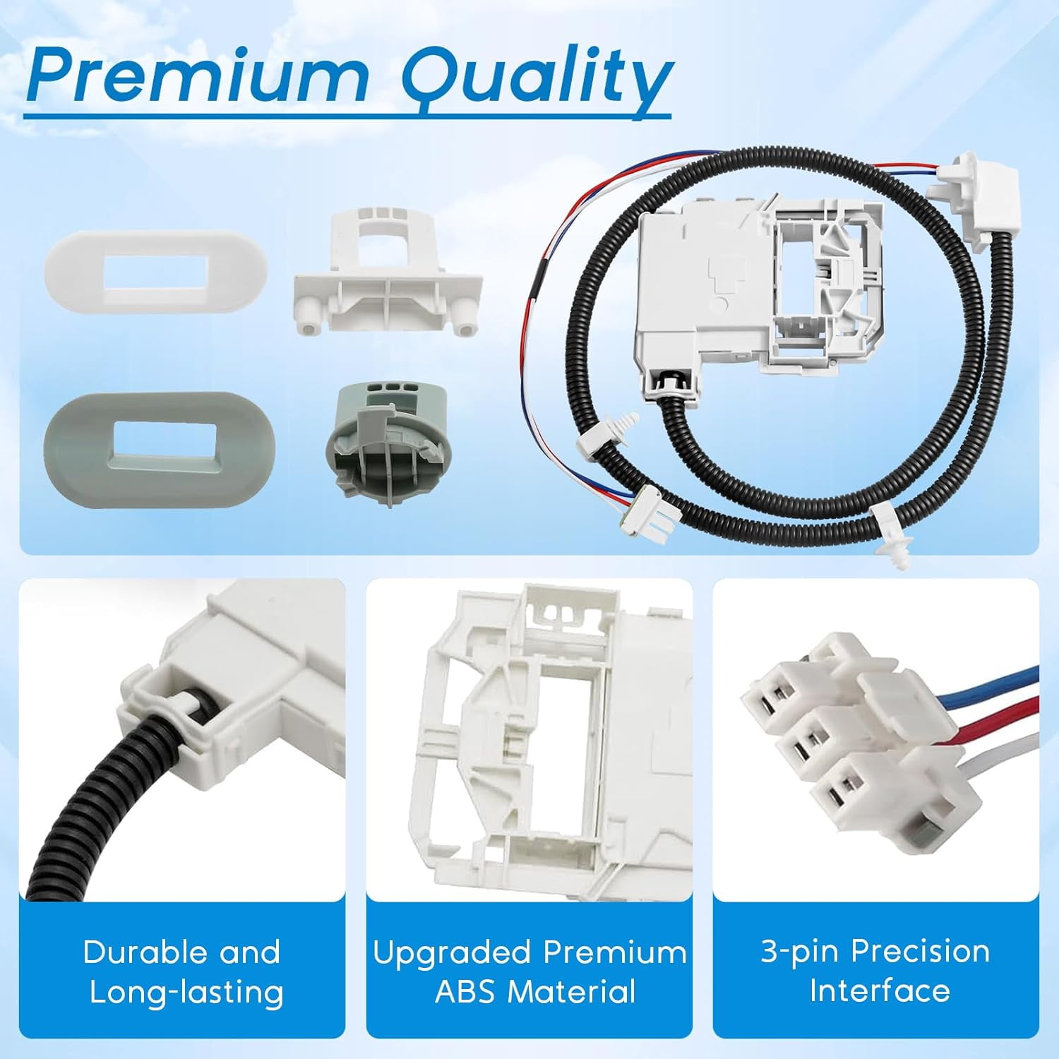 290D3070P002 WH08X32697 WH08X37938 Washer Lid Lock Switch Kit Compatible With GE Hotpoint, Replaces WH01X27954 WH08X31577 WH01X279 WH01X24114, GTW220ACK1WW GTW220ACK2WW GTW220ACK4WW GTW220ACK5WW