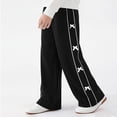 thumbnail image 4 of Wide Leg Elastic Waist Pants for Women Soft & Friendly Fabric Comfortable Elastic Waist Versatile Wide-Leg Girls Wide Leg Pants, 4 of 8