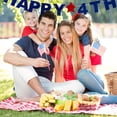 thumbnail image 5 of BNNG 4th of July Party Supplies Banner, American Stars and Stripes Flag Bunting Garland USA Triangle Banner for Independence Day Party Decoration, Happy 4th Patriotic Themed hanging Banner, 5 of 9